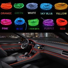 [쿨마켓] ED-42 1~10미터 8mm 10가지 색상 차량 자동차 네온 이엘 EL 와이어 LED 스트립 USB 시거잭 포함 풀세트
